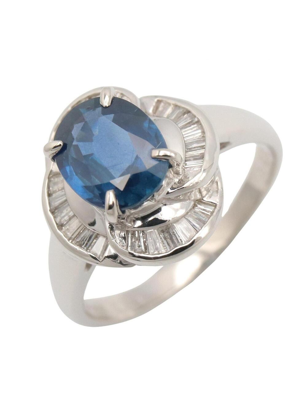 Jewelry Sapphire Diamond Ring Platinum #345794J95B